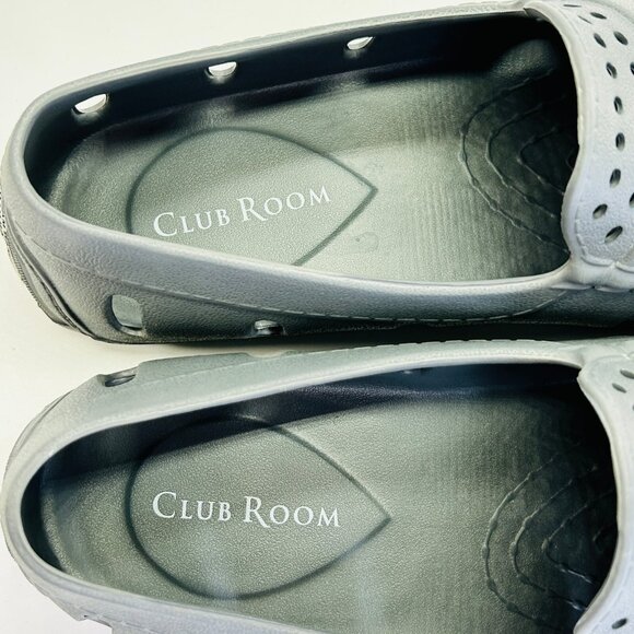 Club Room Mens Atlas Gray Perforated Driver Loafers Size 10M Slip-On Casual - Picture 10 of 12